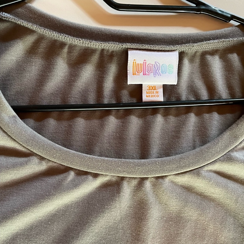 LuLaRoe Taupe Crew Neck Dress